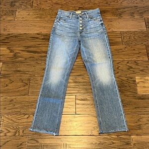 Mother Denim The Pixie Dazzler Ankle Fray High Rise Size 25